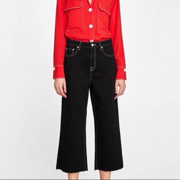 Zara Denim - ZARA TOP STITCH MIDNIGHT BLACK DENIM Zara Denim - ZARA TOP STITCH MIDNIGHT BLACK DENIM